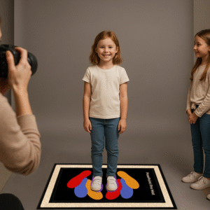 PosePoint Pro™ Mat – Headshot Posing Mat for Photographers | Foot Placement Guide for Group Portraits, School Photos, Studios - Junior