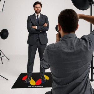 PosePoint Pro™ Mat – Headshot Posing Mat for Photographers | Foot Placement Guide for Group Portraits, School Photos, Studios