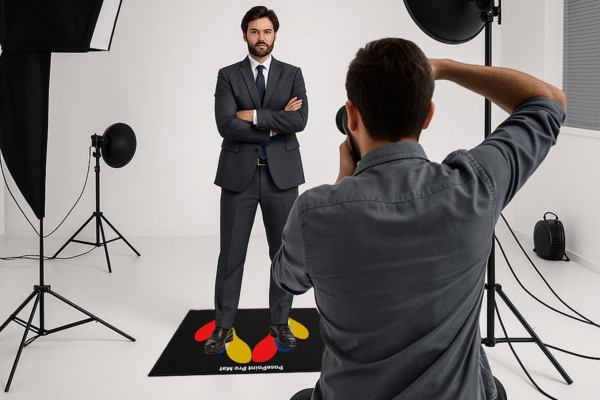PosePoint Pro™ Mat – Headshot Posing Mat for Photographers | Foot Placement Guide for Group Portraits, School Photos, Studios